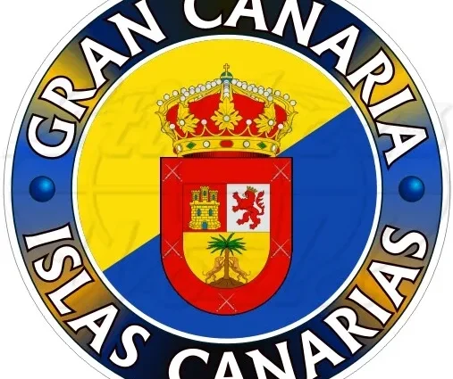 Gran Canaria Spanien Kanarische Inseln Flagge Wappen 100mm Vinyl