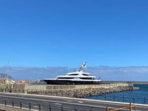 Teneriffa Nord Santa Cruz Luxusjacht Im Hafen Von Santa Cruz