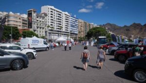 Teneriffa Nord Santa Cruz Straßensperre Für Das Festival Isla Viva